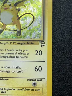 Pokemon Raichu 16/130 Base Set 2 Holo Rare HP / DMG - Image 4