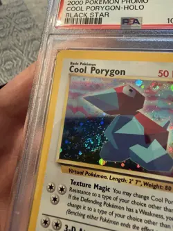 PSA 9 Cool Porygon Wotc Black Star Pokemon Tcg Promo Swirl - Image 2