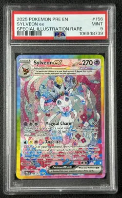 SYLVEON EX PSA 9 2025 POKEMON SV PRISMATIC EVOLUTIONS - PRE EN #156/131 SIR 739 - Image 1
