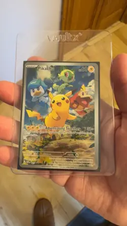 Pokemon TCG Card Pikachu SVP 027 S&V Paldea Evolved Black Star Promo - NM - Image 1