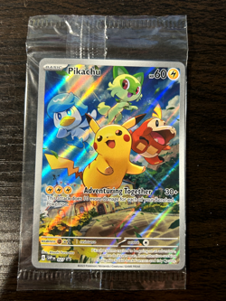Pikachu Sealed Promo SVP 027 Paldea Evolved ETB Black Star Promo Pokemon Card NM - Image 1