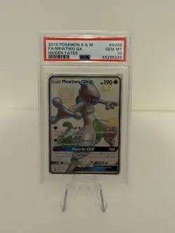 2019 POKEMON SUN & MOON HIDDEN FATES #SV59 FULL ART/MEWTWO GX PSA 10 - Image 5