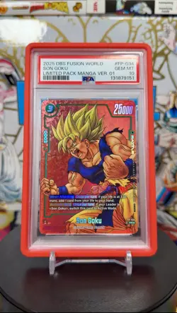 Dragon Ball Super Fusion World Limited Manga Pack 01 Son Goku Alt Art PSA 10 - Image 3