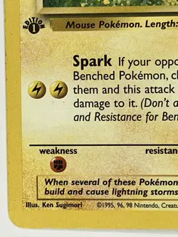 Pikachu MP 60/64 1st Edition Jungle Pokemon TCG Regular - Image 5