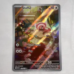 Pokemon TCG Stufful 154/132 Illustration Rare ME01: Mega Evolution Near Mint - Image 1