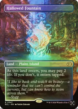 Hallowed Fountain (0347) (Borderless) (Foil) Lorwyn Eclipsed ECL FREE SHIPPING - Image 1