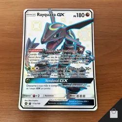 Rayquaza GX 177A/168 Hidden Fates Alternate Art Holo Pokemon Brazilian Card NM - Image 1
