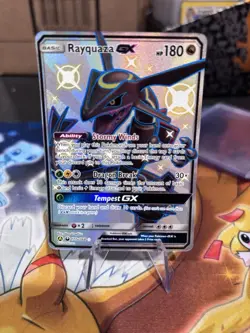 Pokemon TCG Rayquaza GX Alternate Art Holo Card 177a/168 Celestial Hidden Fates - Image 1