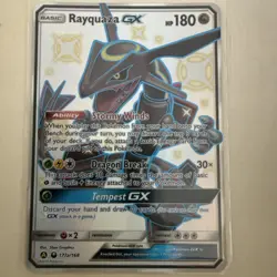 Rayquaza GX 177a/168 Hidden Fates Alternate Art Shiny Pokemon Card NM-Mint - Image 1