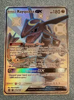Rayquaza GX 177a/168 Hidden Fates Alternate Art Shiny Pokemon Card NM-Mint - Image 1