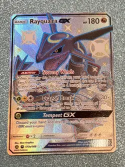 Rayquaza GX 177a/168 Hidden Fates Alternate Art Shiny Pokemon Card NM-Mint - Image 2