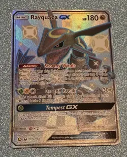 Rayquaza GX 177a/168 Hidden Fates Alternate Art Shiny Pokemon Card NM-Mint - Image 3