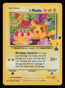 2021 Birthday Pikachu 24 Celebrations Classic Collection Pokemon Near Mint - Image 1