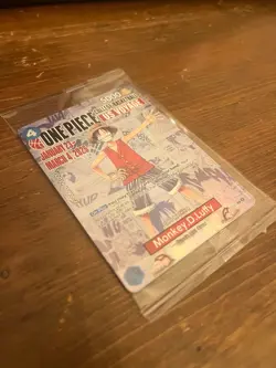 One Piece Monkey D. Luffy US Voyage College Basketball Promo Sealed IN HAND - Image 1