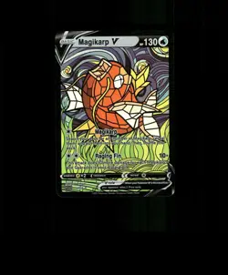 FAN-ART READ DESCRIPTION BE HOLO Magikarp Card Stained Glass Pokemon Card READ - Image 1
