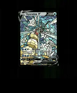 FAN-ART READ DESCRIPTION BELOWHOLO GYARADOS Card Stained Glass Pokemon Card p1 - Image 1