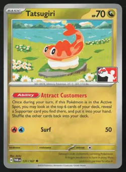 Pokemon Tatsugiri - 131/167 Prize Pack Series Cards Non-Holo Pack Fresh - NM - Image 1