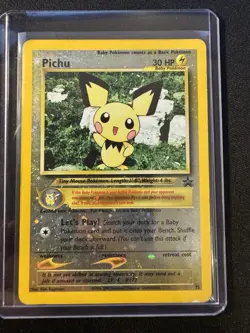 Pichu Holo Black Star Promo 35 WotC 2001 Vintage Pokemon Card MP - Image 1