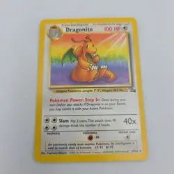 Dragonite 19/62 NM Near Mint Fossil Set Rare Non-Holo Pokemon Card - Image 2