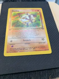 Mankey 55/64 1st Edition Common Pokemon Card - 1999 Jungle set - HP/MP - Image 3