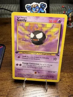 Pokemon TCG Gastly Fossil, 1st Edition Uncommon Card 33/62 - Image 1