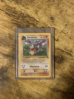 Pokemon Aerodactyl 1/62 Fossil Unlimited Holo Rare Card 60 HP English 1999 - Image 3