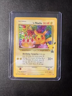 Pokemon Pikachu Celebrations Birthday Surprise 25th Anniversary Promo Card - Image 1
