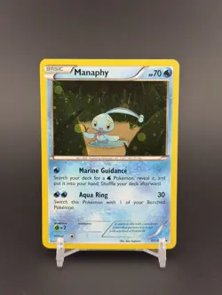 *Partial HD SWIRL* Manaphy XY190 XY Pokemon Cosmos Holo Black Star Promo LP - Image 2