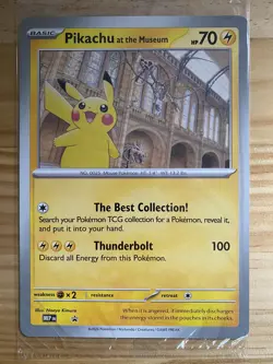 Pokemon x Natural History Museum Pikachu Jumbo Promo Card Brand New In Hand - Image 1