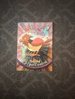 Spearow #21 1999 Topps Pokemon TV Animation Edition Black Topps Label FOIL - Image 1