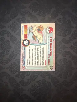 Spearow #21 1999 Topps Pokemon TV Animation Edition Black Topps Label FOIL - Image 2