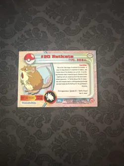 Pokemon Topps Foil Raticate #20 Blue Logo - Image 2
