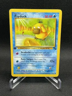 Pokemon TCG Psyduck 53/62 Fossil 1st Edition-LP - Image 1