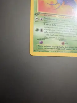 ZUBAT 1999 POKEMON ORIGINAL FOSSIL 1ST EDITION COMMON A 57/62 LP - Image 3