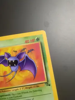 ZUBAT 1999 POKEMON ORIGINAL FOSSIL 1ST EDITION COMMON A 57/62 LP - Image 5