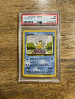 GRADED PSA 8 1999 Pokemon Game Squirtle #63 - Image 1