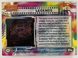 Topps Pokemon Mewtwo Strikes Back #1 Legends Black Label Holo Foil - TCCCX - Image 2