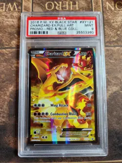 2016 POKEMON XY BLACK STAR PROMO RED & BLUE COLL FULL ART/CHARIZARD EX PSA 9 - Image 1