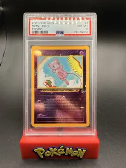 Pokemon TCG Southern Islands Mew 1/18 Reverse Holo PSA 8 NM-MT Double Swirls - Image 1