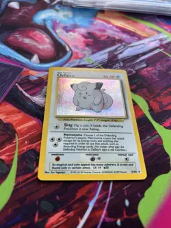 Pokemon TCG Clefairy Base Set 5/102 Holo Unlimited Holo Rare LP+/NM - Image 2