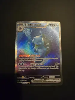 Pokemon TCG Blastoise EX Full Art Rare Card Scarlet Violet 151 Holo 200/165 - Image 1