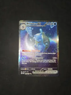 Pokemon TCG Blastoise EX Full Art Rare Card Scarlet Violet 151 Holo 200/165 - Image 3