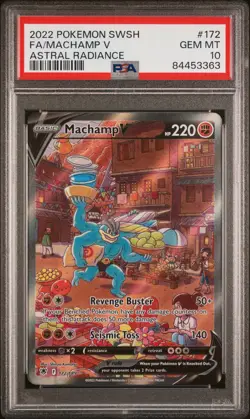 Machamp V 172/189 Astral Radiance Pokemon PSA 10 *363 - Image 1