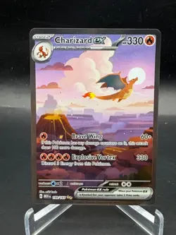 Pokemon TCG Charizard EX 199/165 Special Illustration Rare SV 151 NM KM1 - Image 1