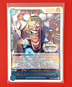 One Piece Card Game Mr. 2 Bon Kurei (Bentham) OP01-084 Store Championship Vol. 2 - Image 2