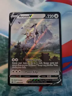 Pokemon TCG Arceus V Swsh204 Swsh: Sword & Shield Black Star Promo Holo LP - Image 1
