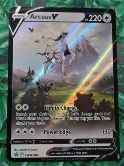 Arceus V SWSH204 Ultra Rare Black Star Promo Sword and Shield Pokemon TCG - Image 1