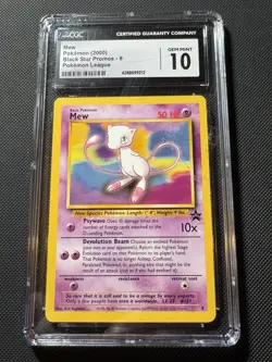 Mew Black Star Promo #8 Pokemon League CGC 10 GEM MINT 2000 Pokemon Card! - Image 1