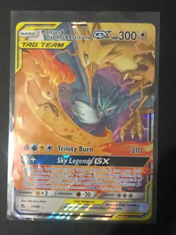 Pokemon TCG Moltres Zapdos Articuno GX 44/68 Hidden Fates Full Art Holo NM - Image 1