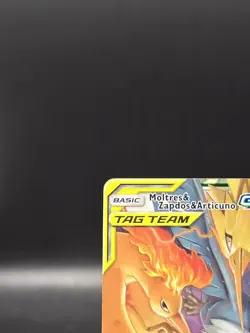 Pokemon TCG Moltres Zapdos Articuno GX 44/68 Hidden Fates Full Art Holo NM - Image 2